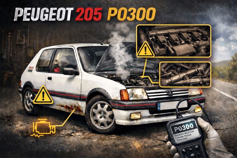 أسباب وأعراض وحلول كود P0300 في بيجو 205
