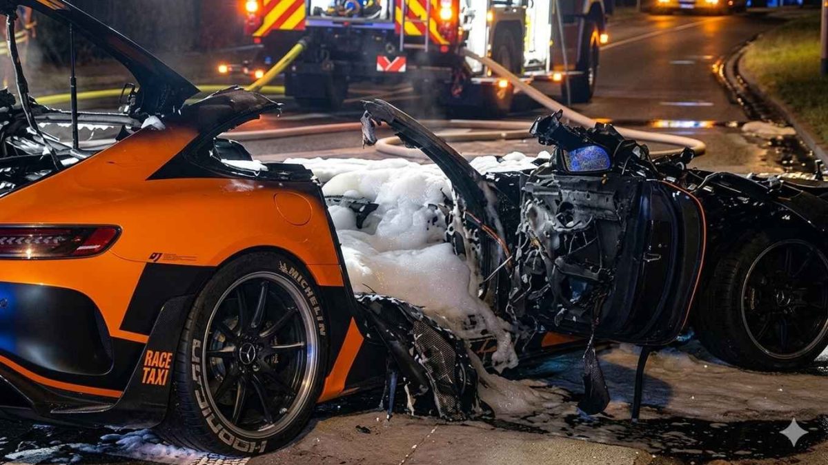 حادث مروع في ألمانيا: تصادم مرسيدس AMG GT R ودراجة نارية يودي بحياة سائق…